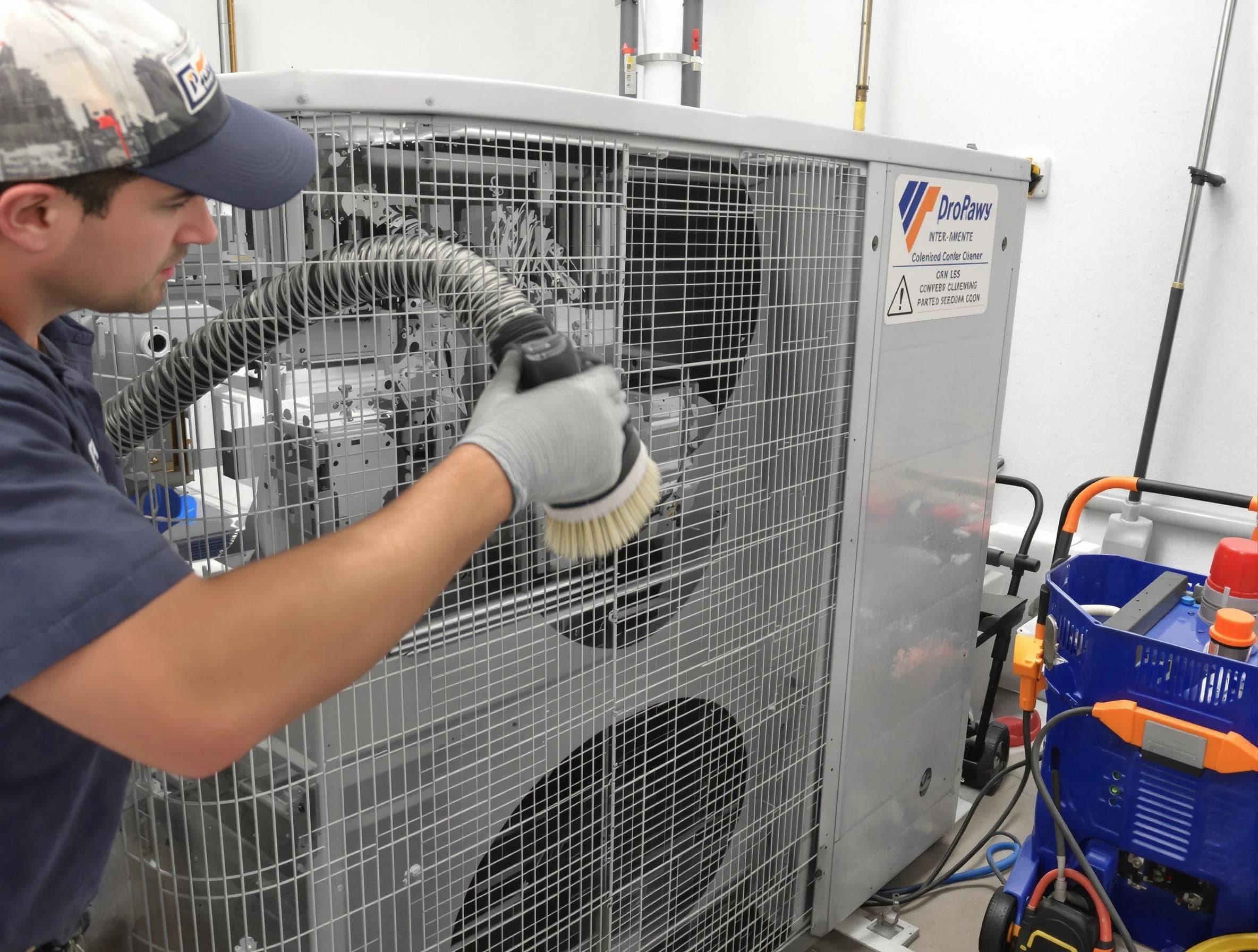 Englewood Air Duct Cleaning specialist performing precision AC coil cleaning for improved system performance in Englewood