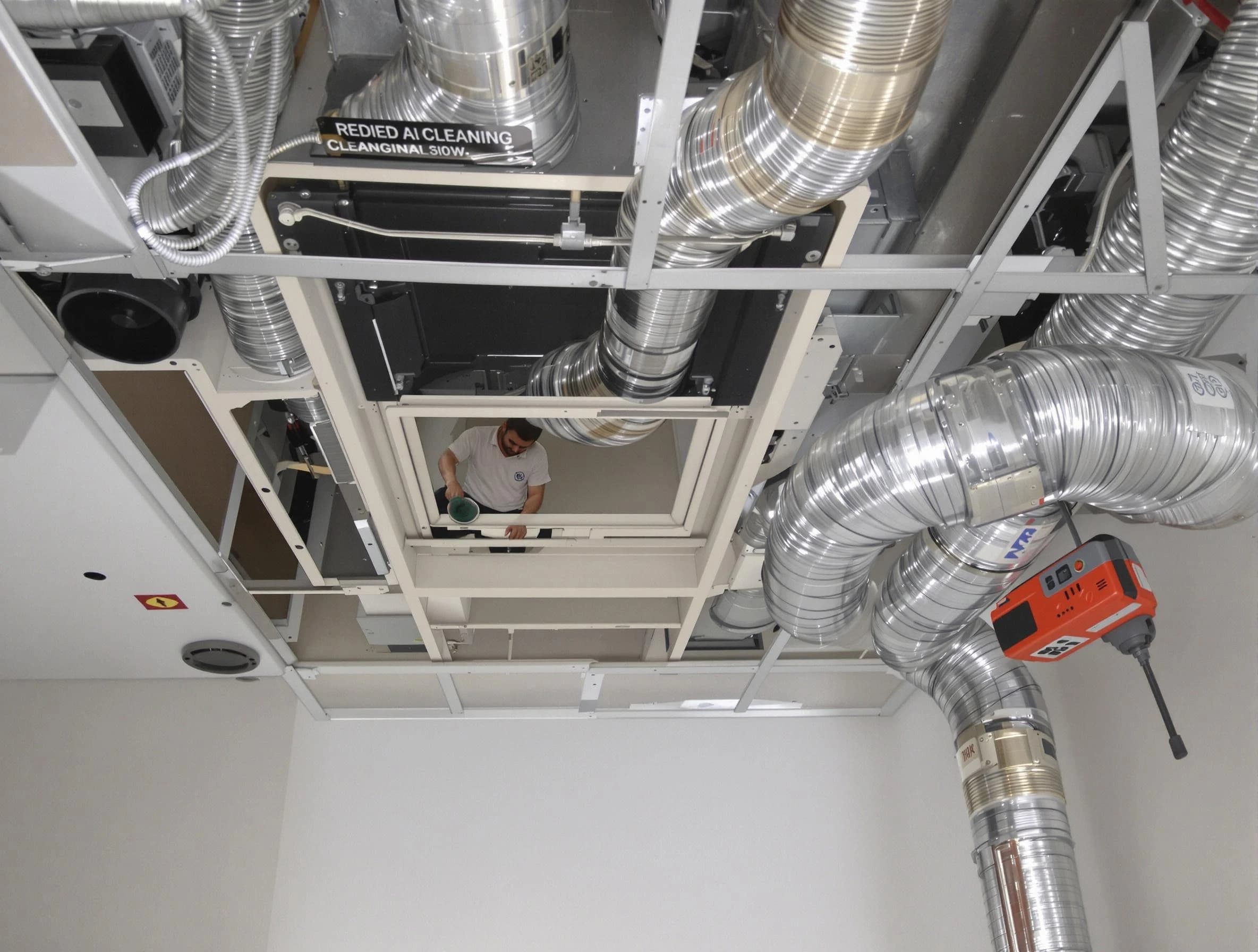 Englewood Air Duct Cleaning technician performing detailed central duct system cleaning in Englewood