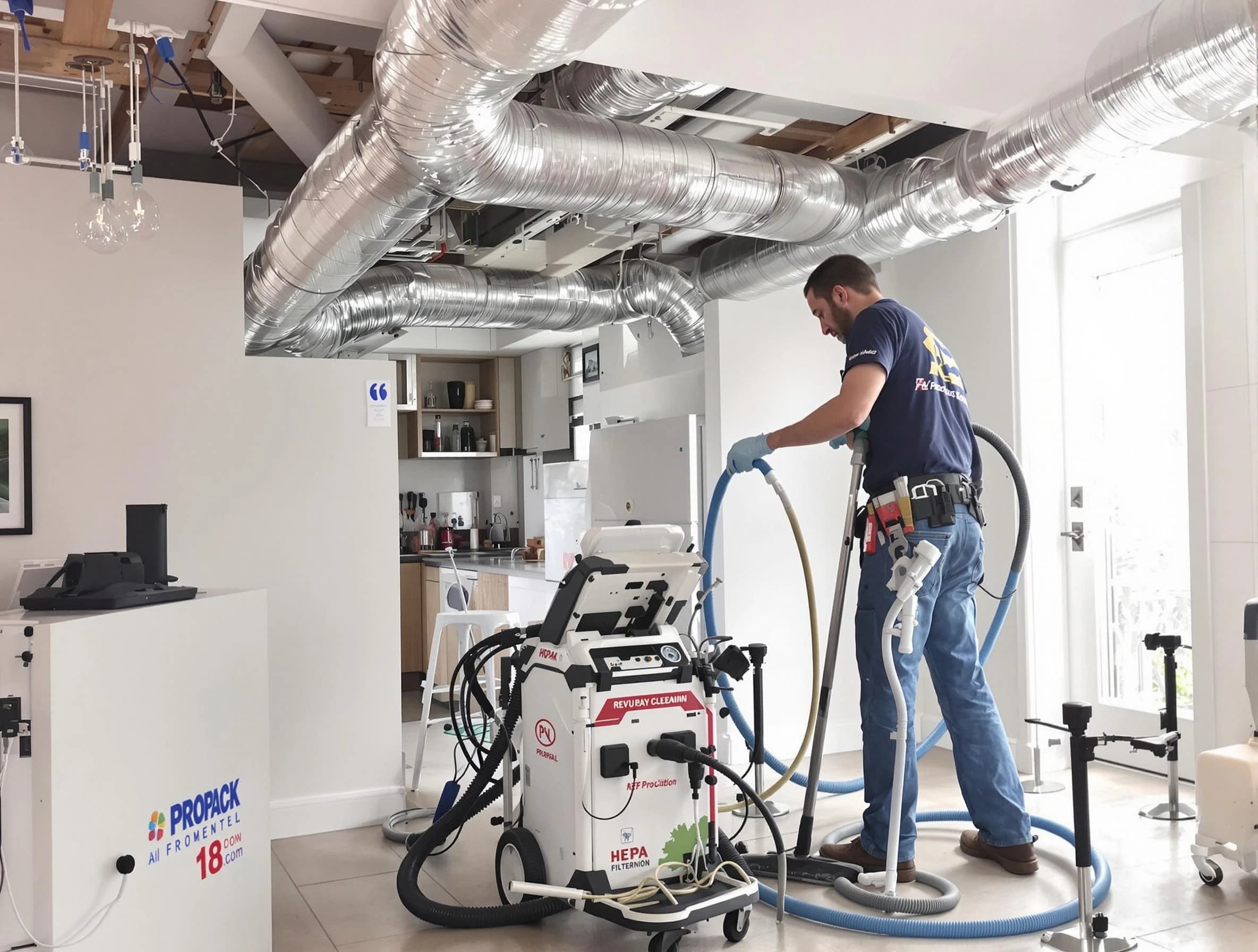 Englewood Air Duct Cleaning technician performing advanced pure duct cleaning with specialized equipment in Englewood