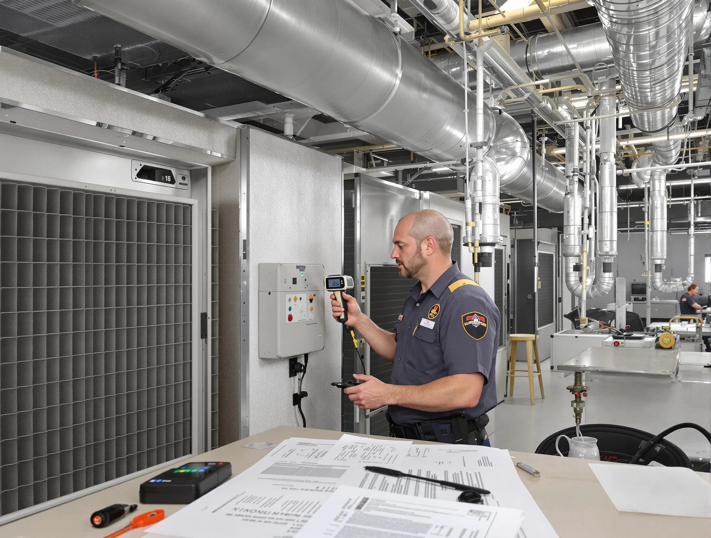 Professional filter system inspection by Englewood Air Duct Cleaning in Englewood