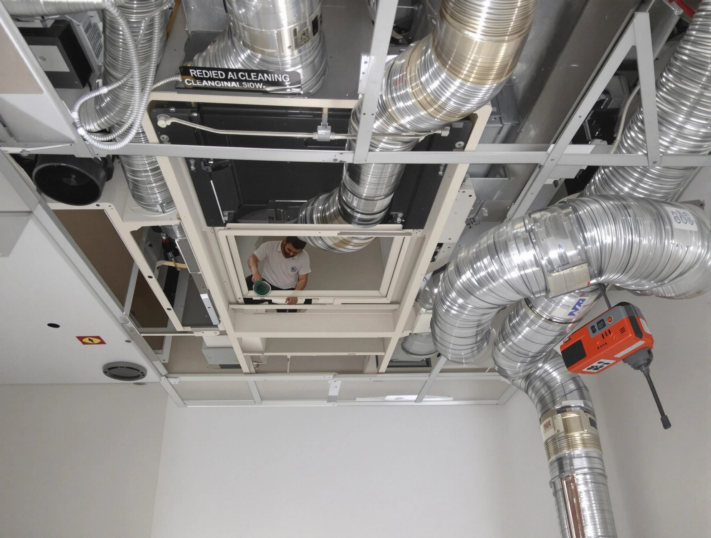 Englewood Air Duct Cleaning technician performing detailed central duct system cleaning in Englewood