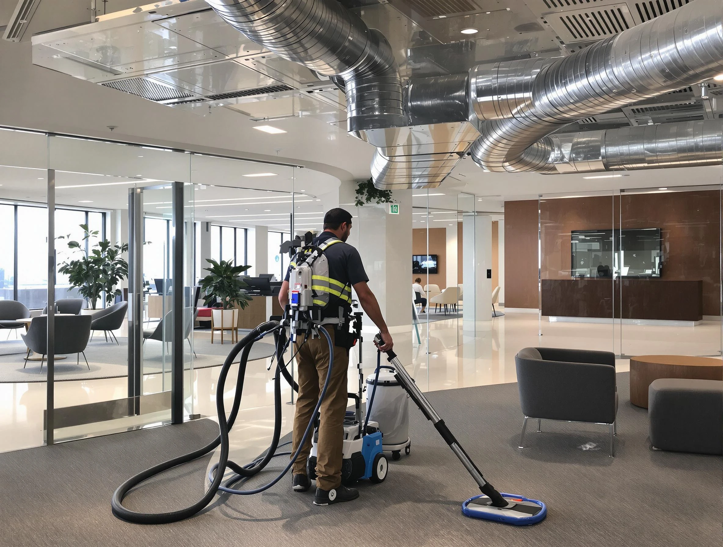 Commercial duct cleaning service by Englewood Air Duct Cleaning in Englewood