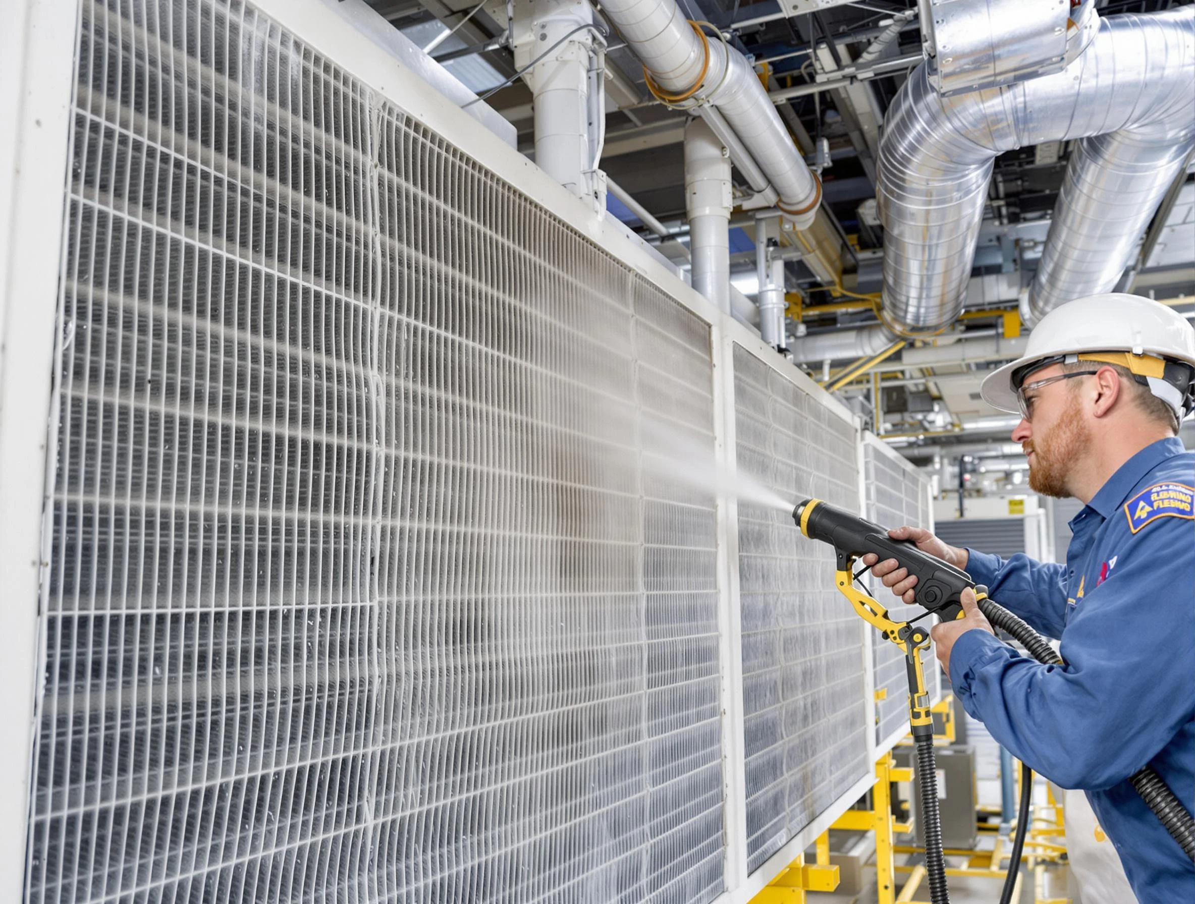 Professional commercial coil cleaning by Englewood Air Duct Cleaning in Englewood