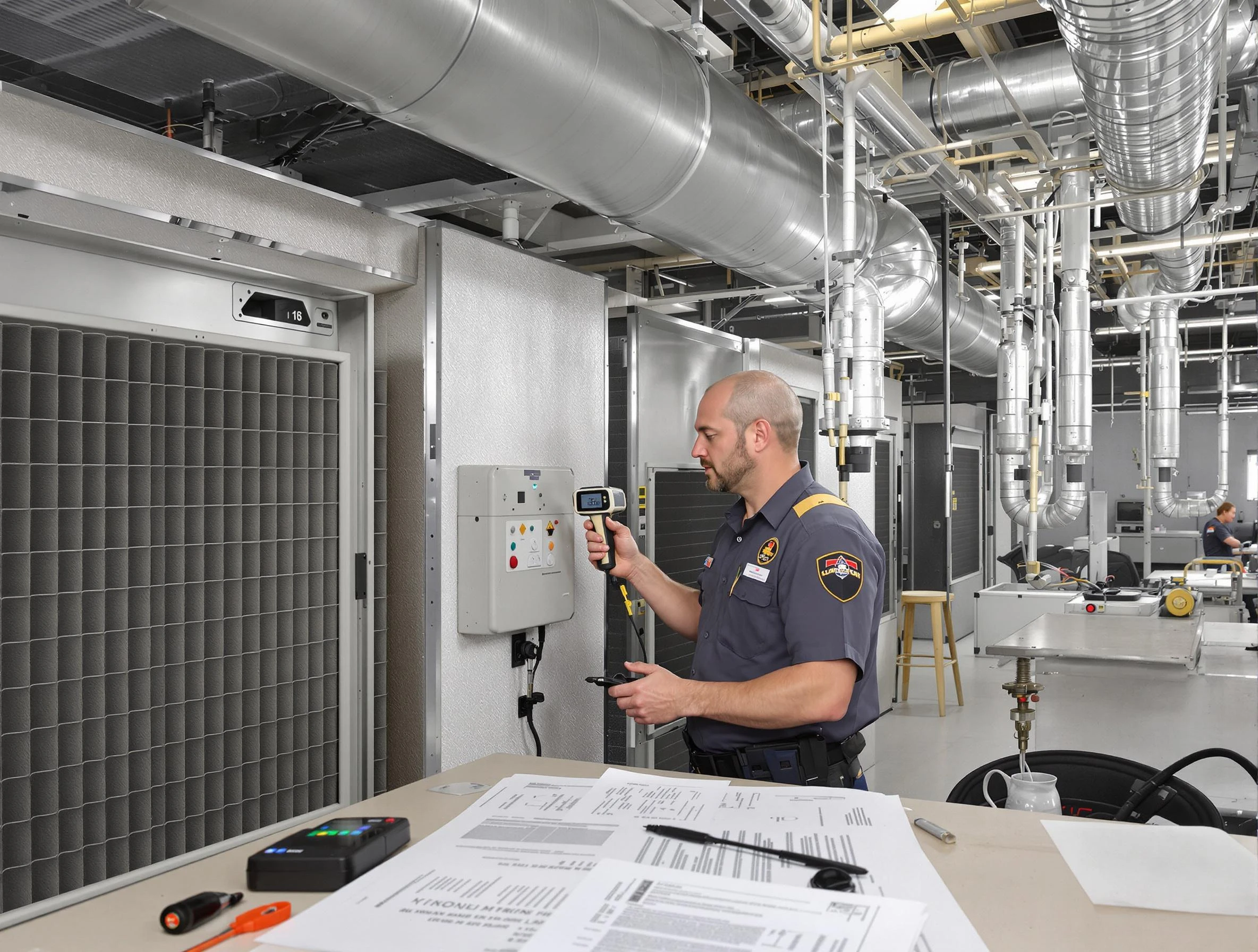 Professional filter system inspection by Englewood Air Duct Cleaning in Englewood